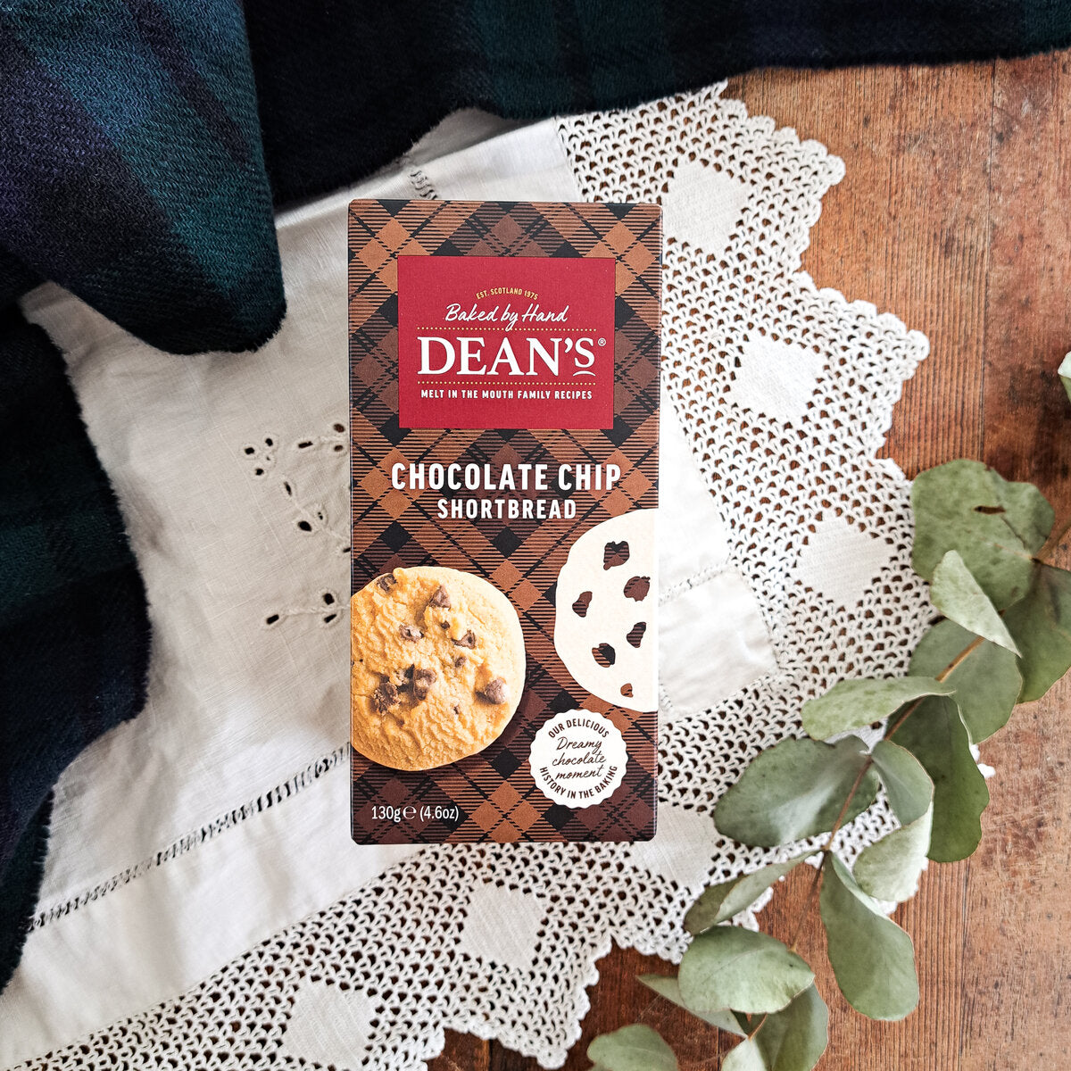 Dean’s chocolate chip shortbread rounds 130g pack