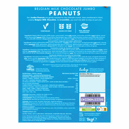 Roasted peanuts coated in smooth Belgian milk chocolate