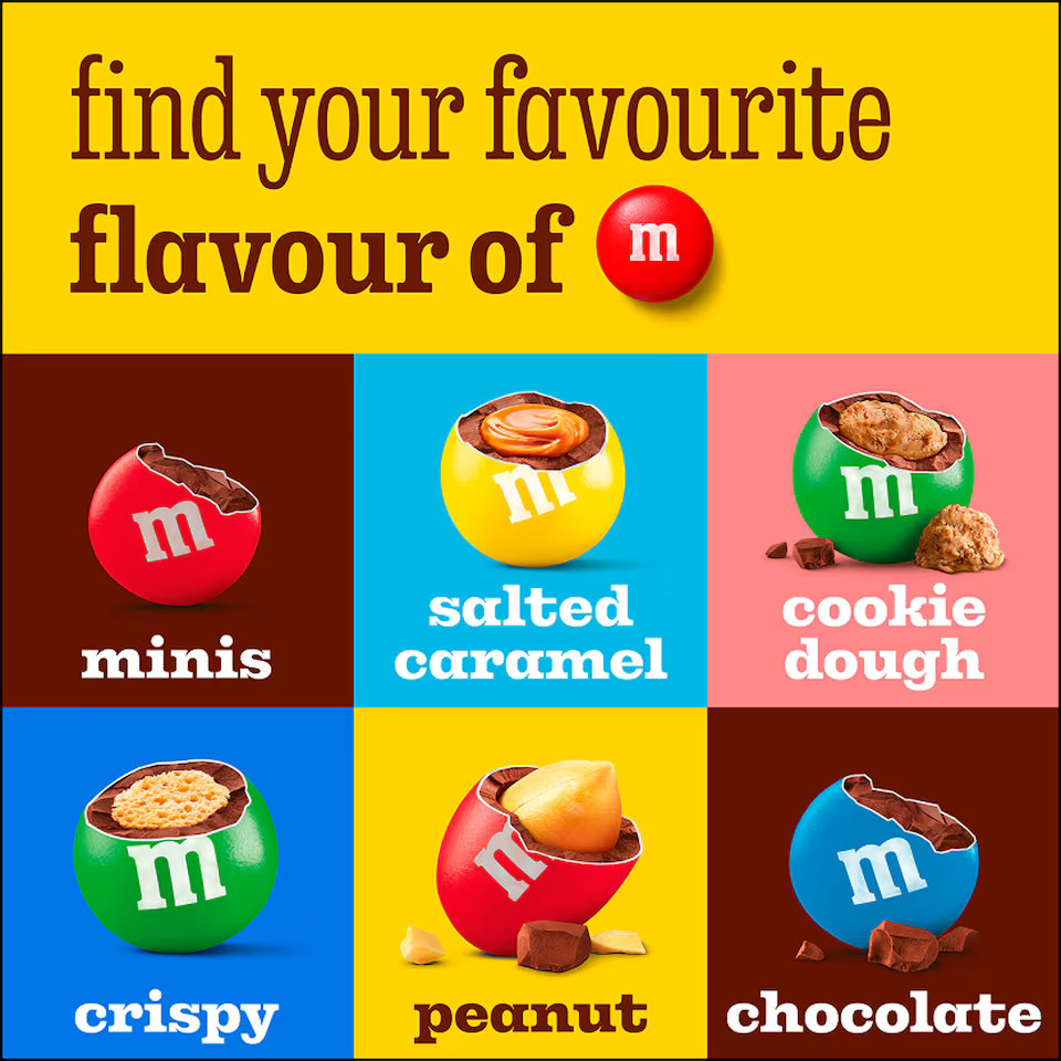 Sweet indulgent chocolate candy with cookie dough flavour in pouch