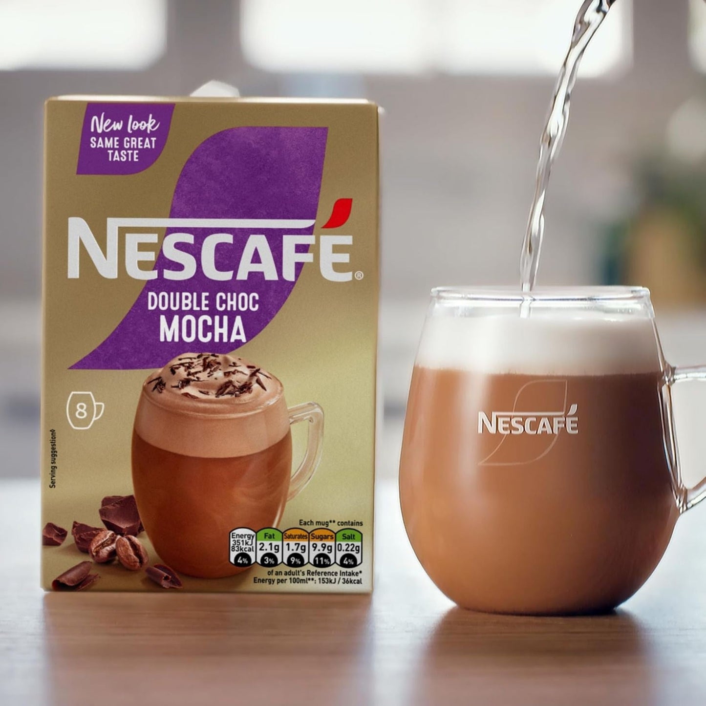 Creamy frothy mocha drink