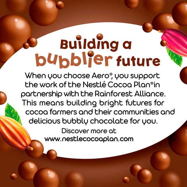 Convenient sharing bag of Aero milk chocolate with classic aeration