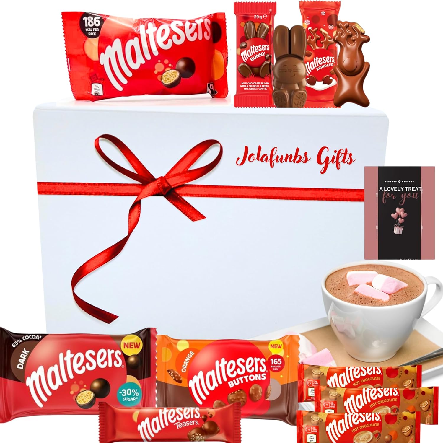 Chocolate sweet hamper gift box filled with tasty treats