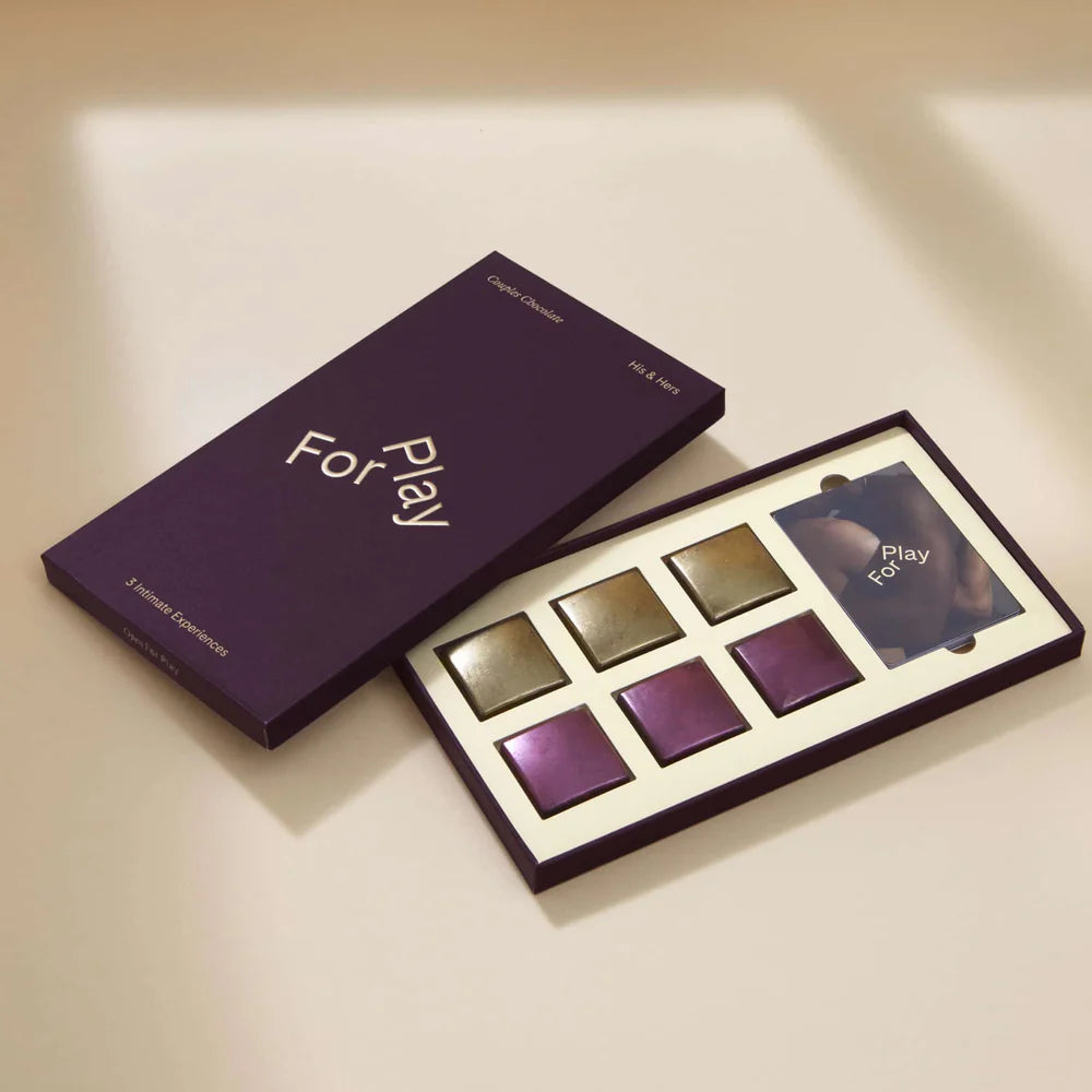 Couples chocolate with playful card game included