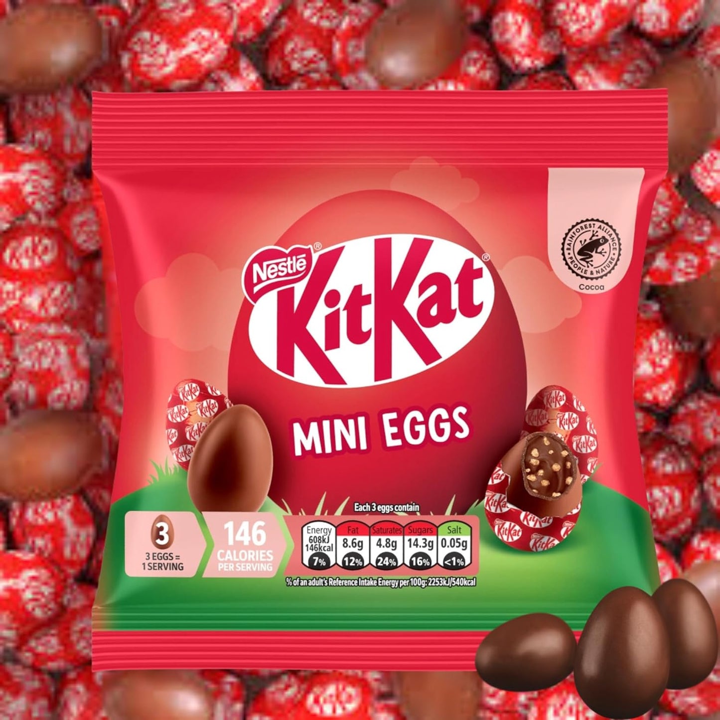 Milk chocolate shell festive Easter mini eggs