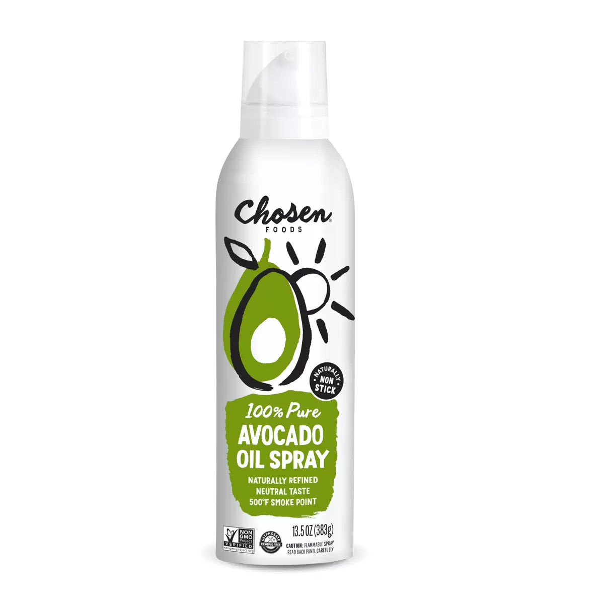 Chosen Food Avocado Oil Cooking Spray – 2 x 383ml Spray Action