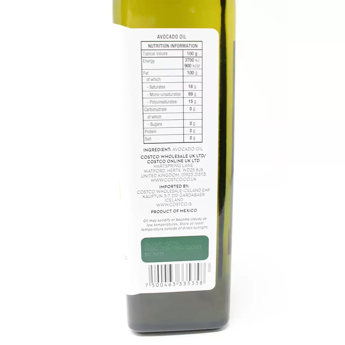 Gluten-free, non-GMO avocado oil from Chosen Foods, 1L
