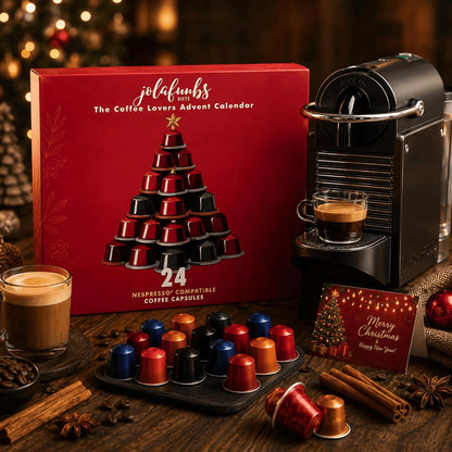 Christmas coffee gift box with assorted flavour pods