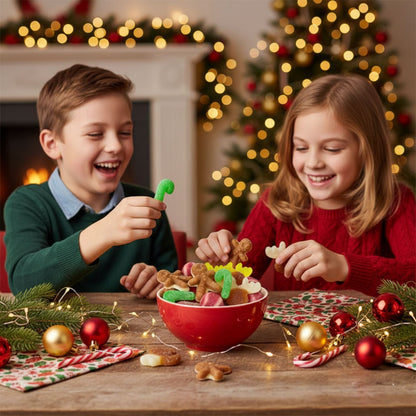 1kg bulk bag of fruity and cola flavour Christmas sweets