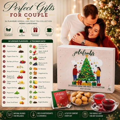 Herbal and fruit tea selection gift set for Christmas countdown