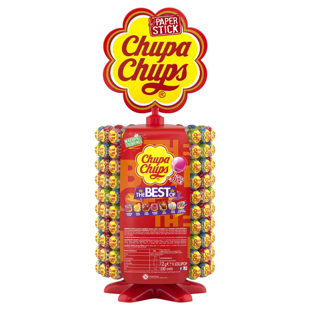 Chupa Chups Wheel 200 x 12g Assorted Flavours Lollipops