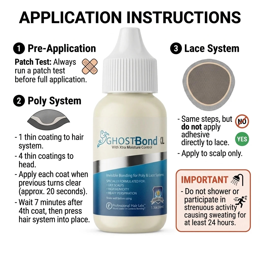 Wig glue application guide step by step lace front poly system