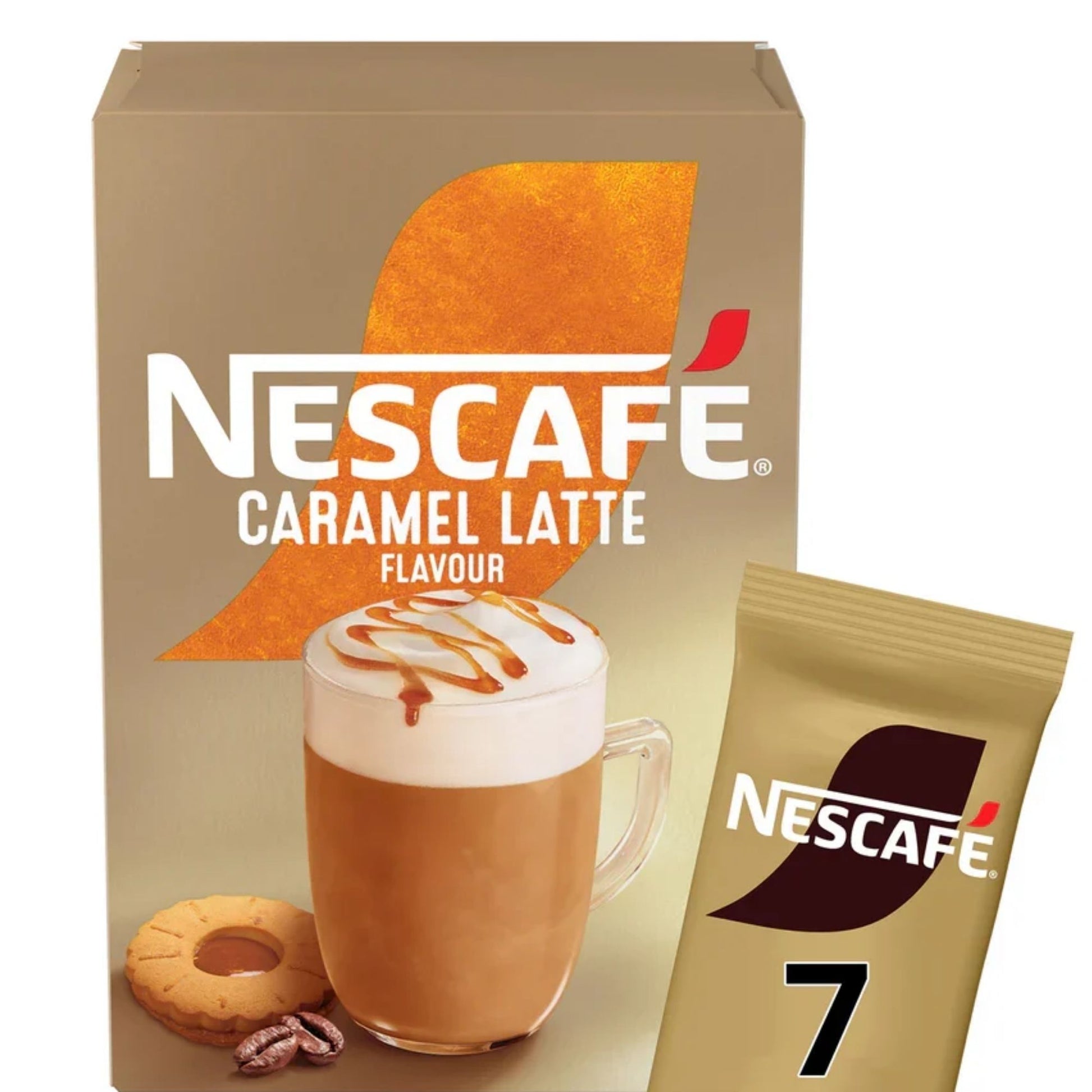 Instant caramel latte sachets