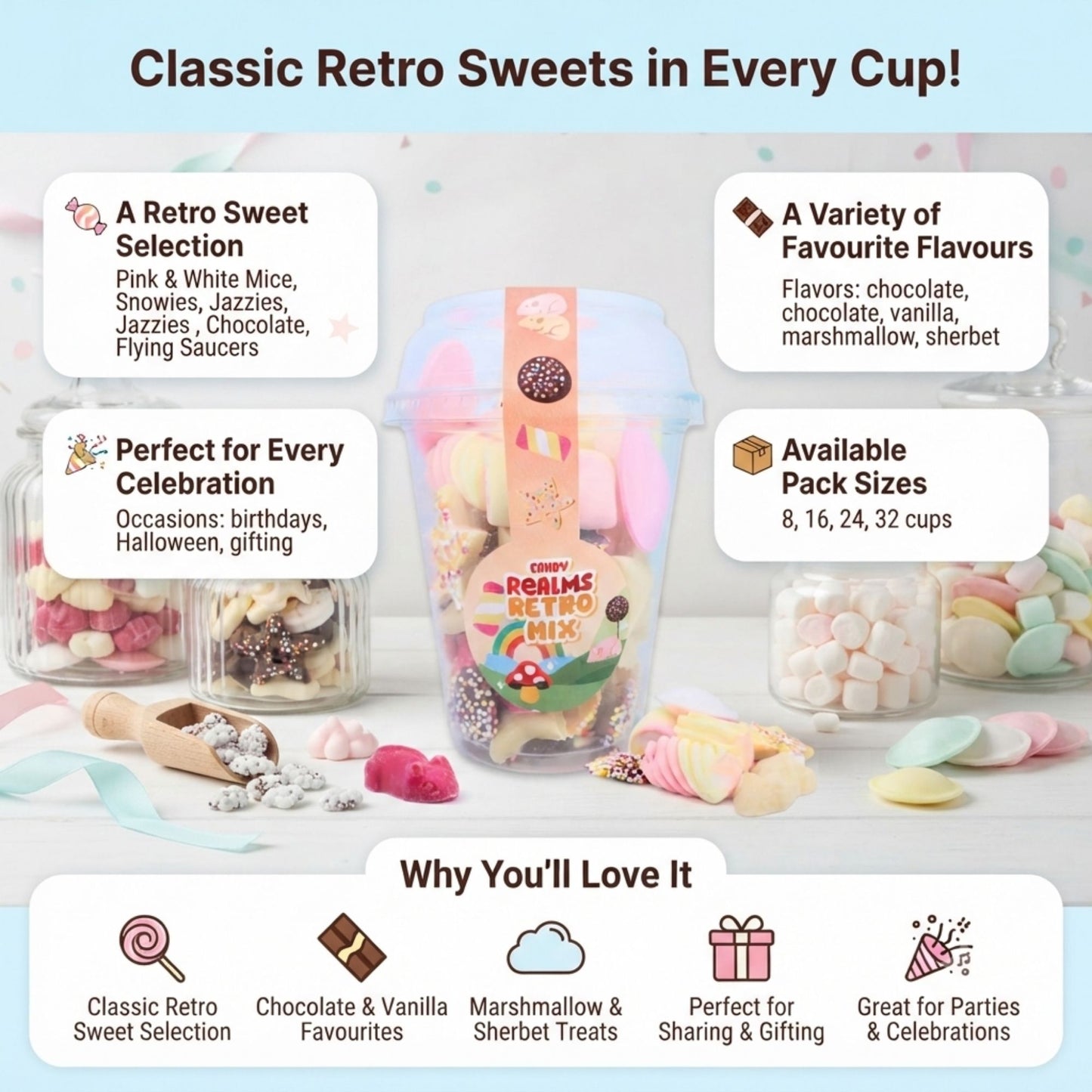 Bulk Candy Realms candy cups