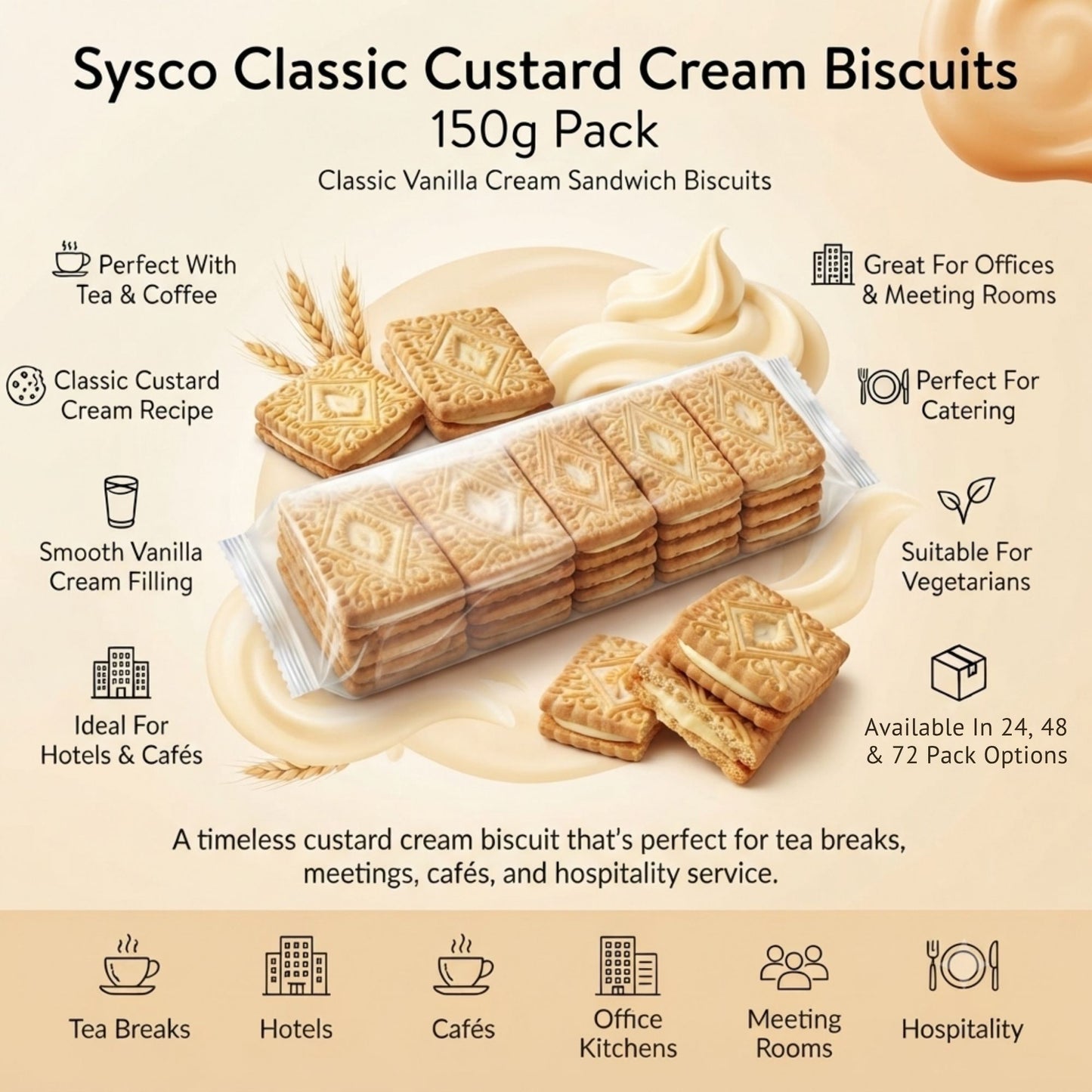 Classic cream filled biscuits