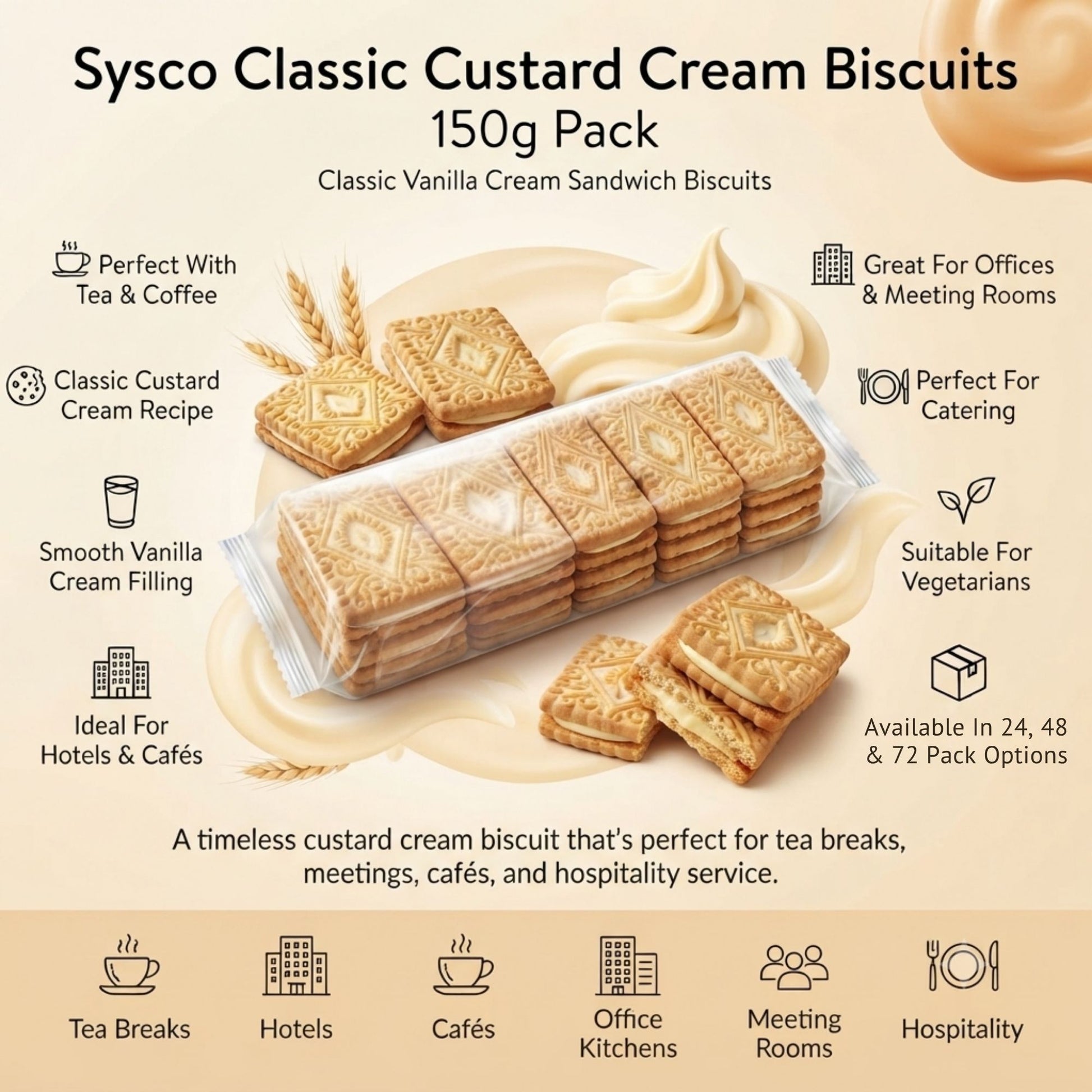 Classic cream filled biscuits