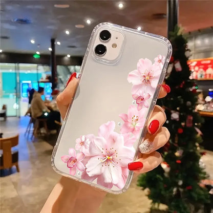 Scratch resistant floral clear case for iPhone users
