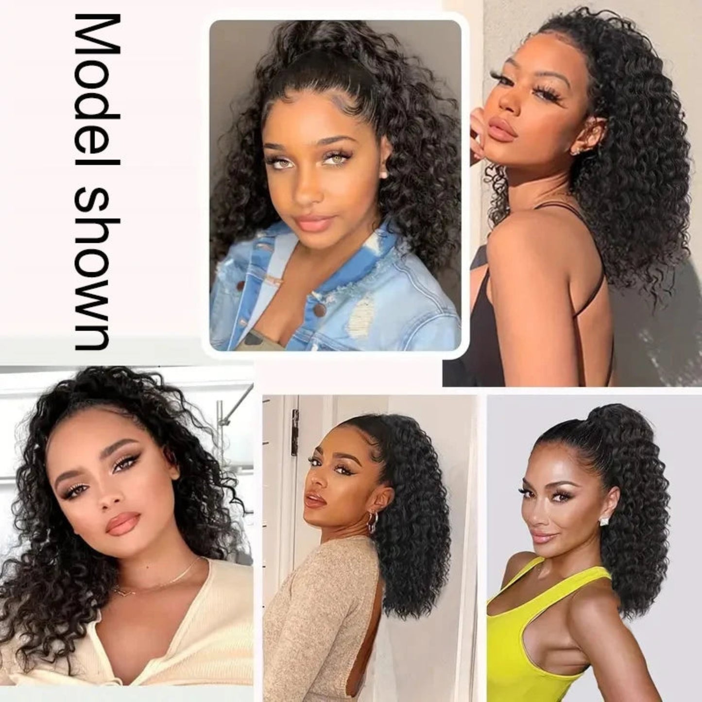 Clip in afro curly hair extension for instant volume