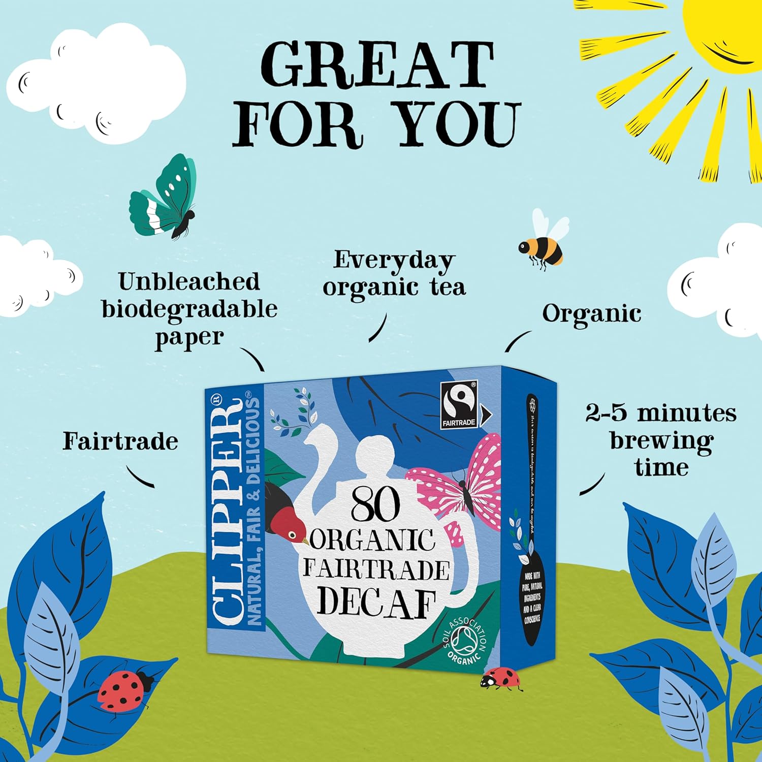 clipper biodegradable decaf tea bags