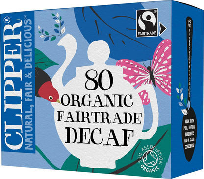 clipper organic decaf black tea bags 80 pack