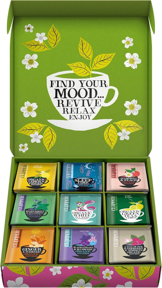 Clipper organic herbal and green tea gift box