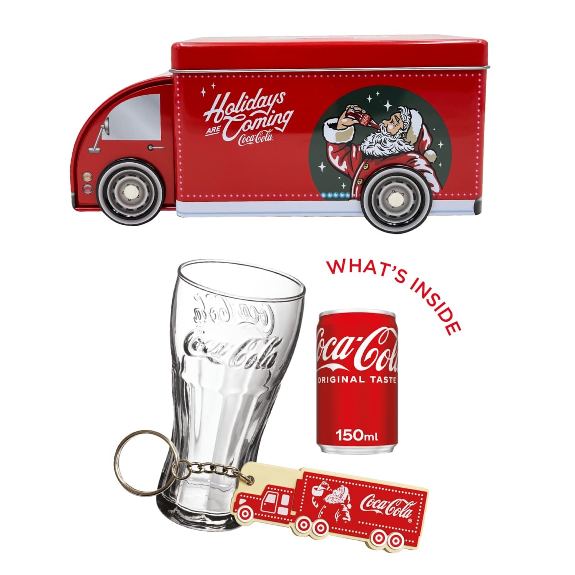 Festive Coca-Cola truck gift set perfect for holidays