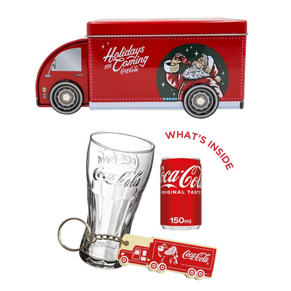 Festive Coca-Cola truck gift set perfect for holidays