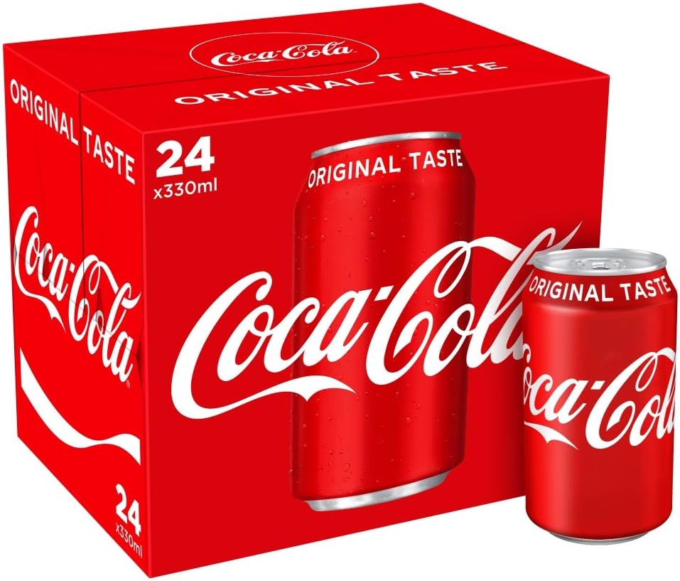 Coke In Can Coca-Cola 24 x 330ml – Classic Sparkling Cola Cans – Jolafunbs