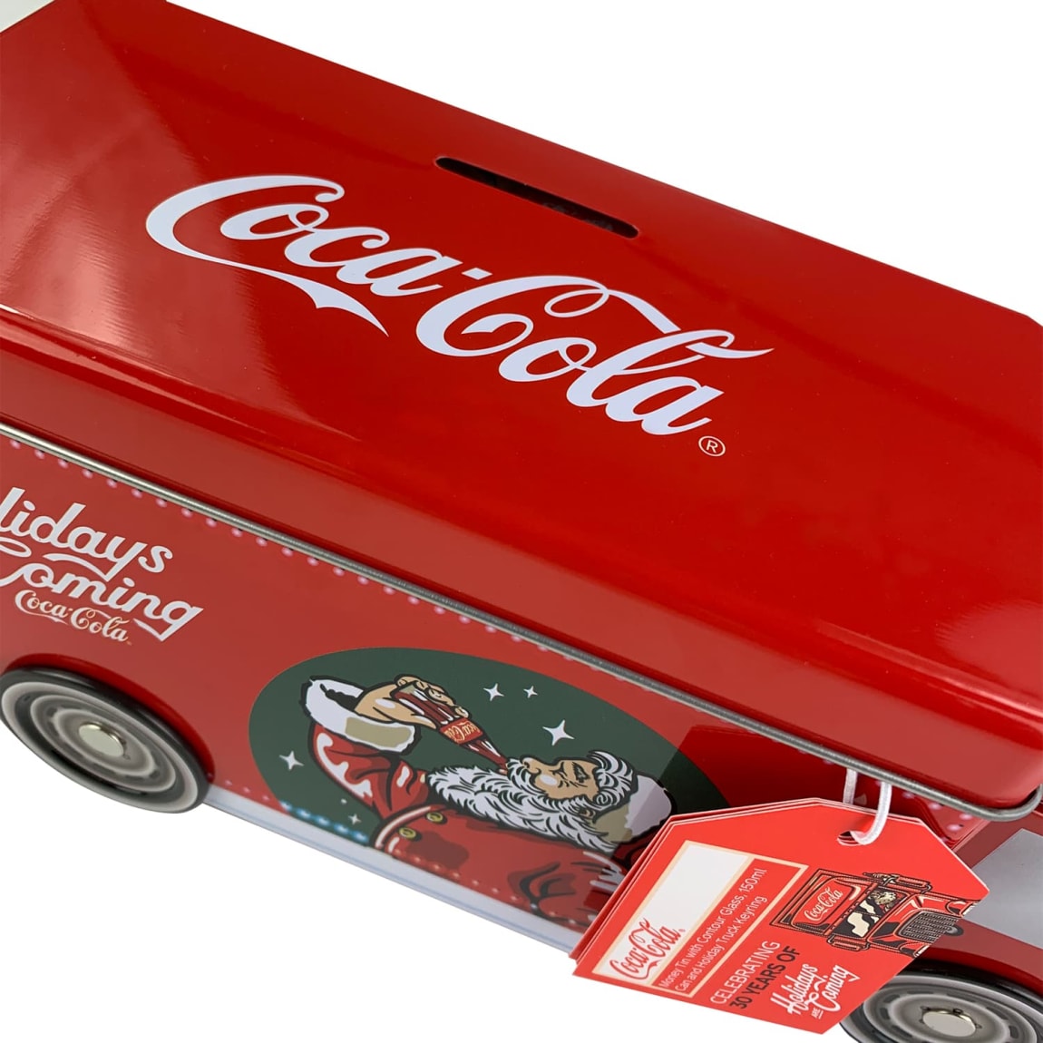 Holiday gift set including Coca-Cola drink and branded glass