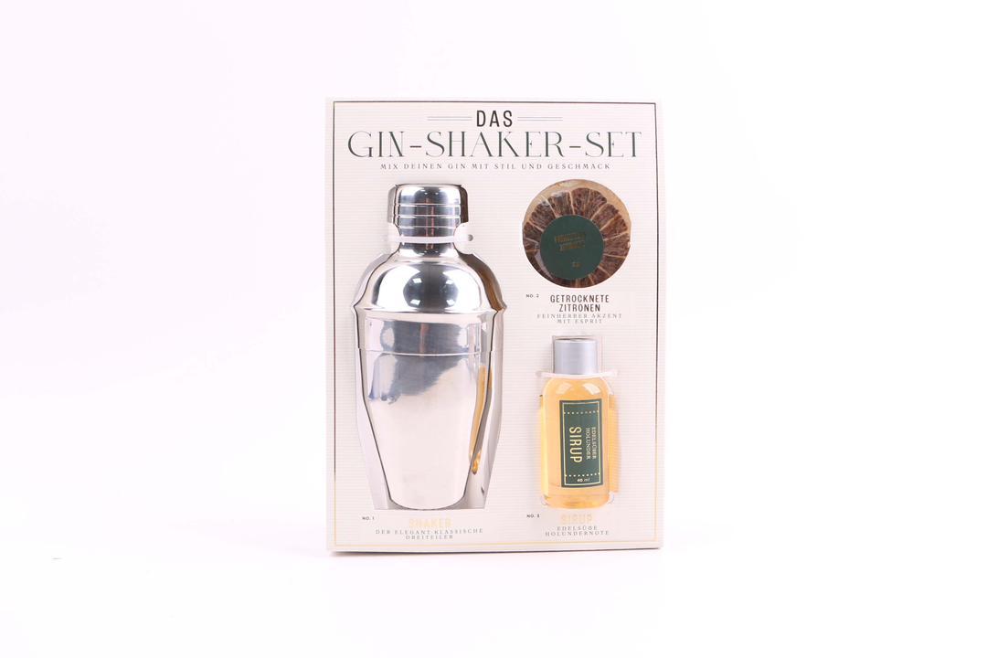 Stainless steel cocktail shaker included in the JOLAFUNBS gift set