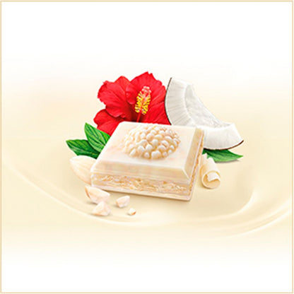 White chocolate with coconut and almond filling