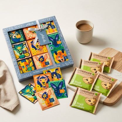 Coffee and cookie gift hamper bundle set