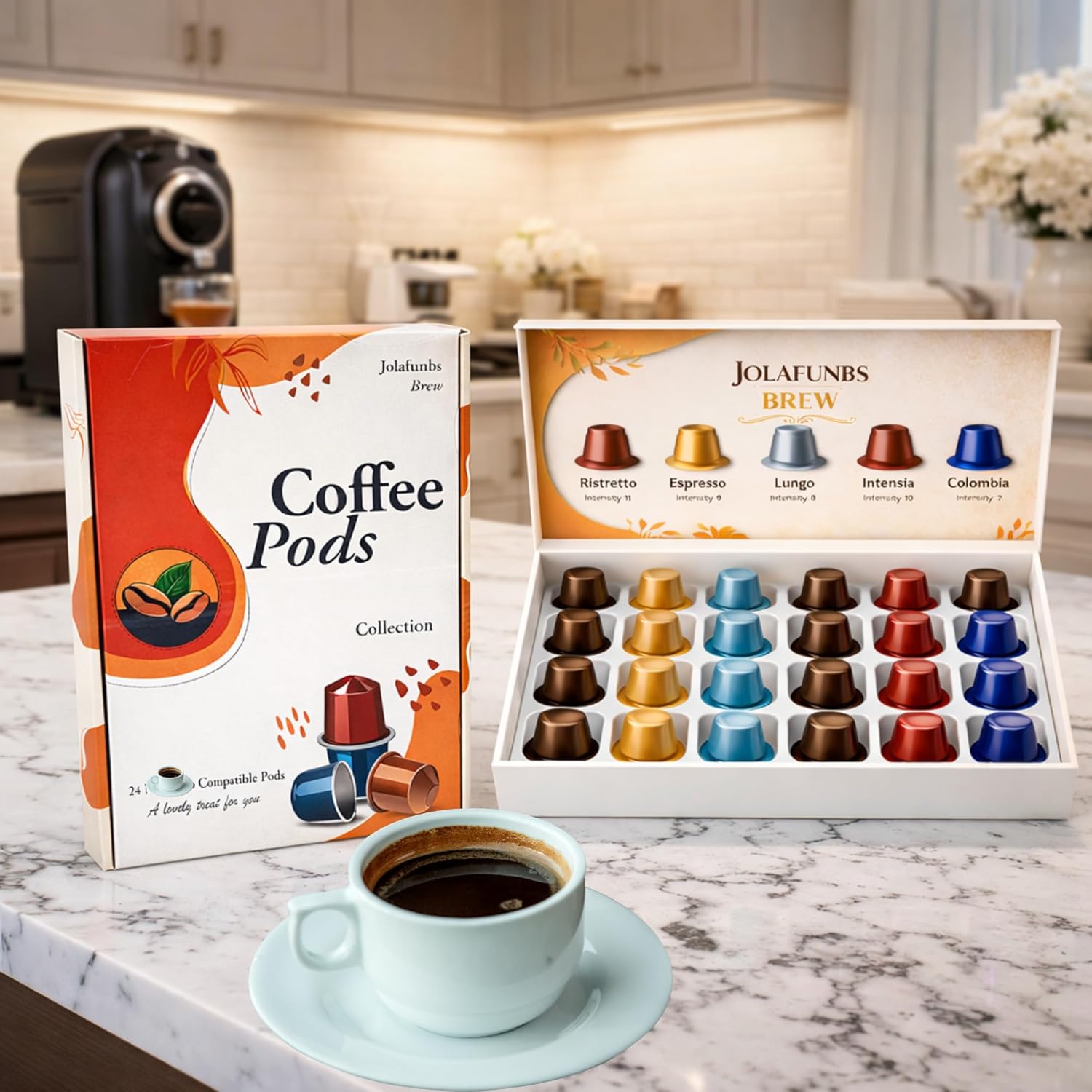 Ristretto espresso lungo coffee capsule selection pack