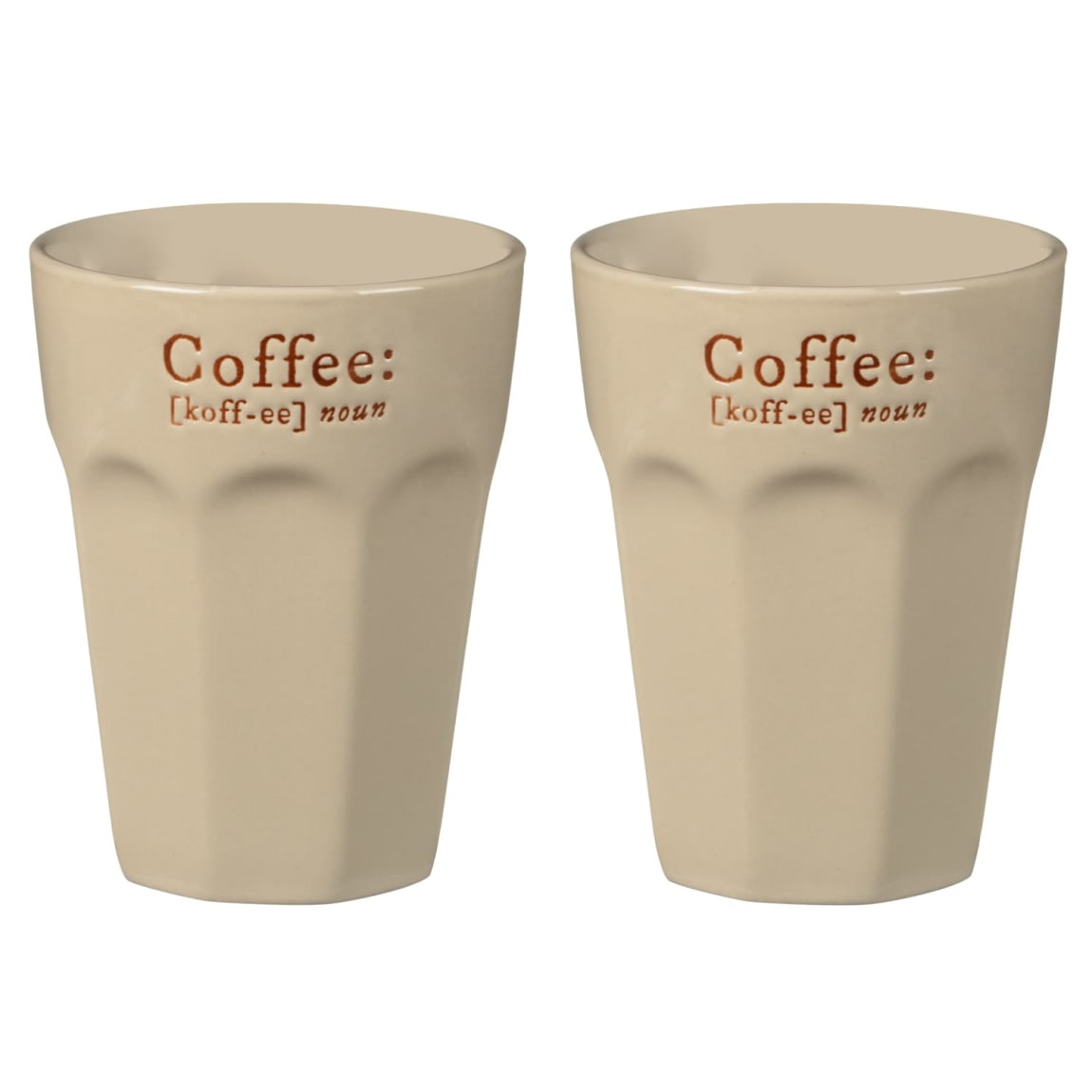 Coffee Slogan Handleless Mugs 2 Pack