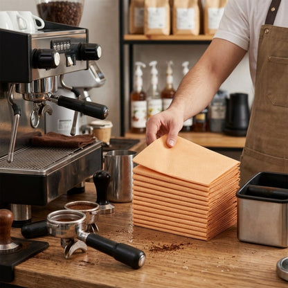 Heat resistant orange cloths for the coffee industry