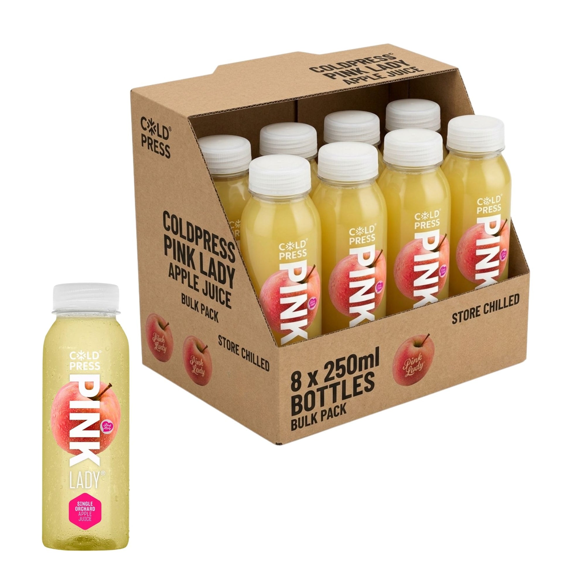 Coldpress Pink Lady apple juice with added vitamin C