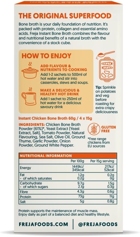 Collagen-rich chicken bone broth for wellness