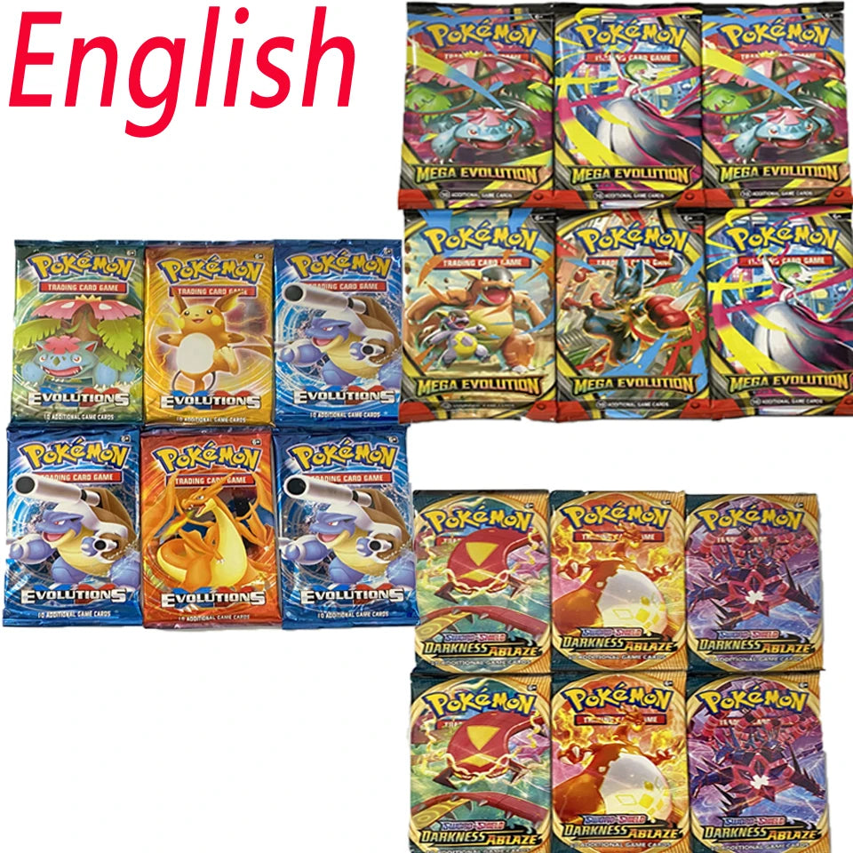 Pokémon style collectible cards from multiple expansion sets