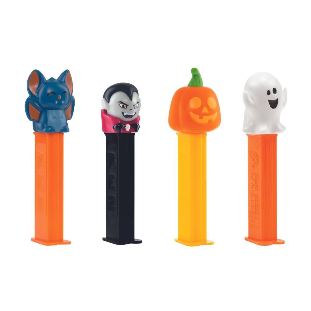 Collectible Pez candy packs with fun Halloween designs