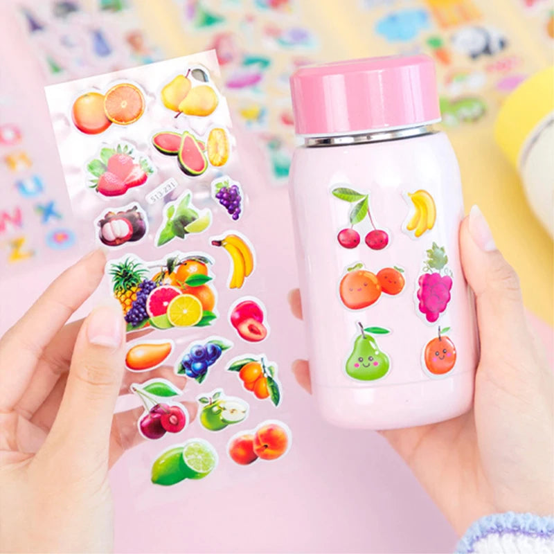 Kids DIY cartoon stickers for art and school projects
