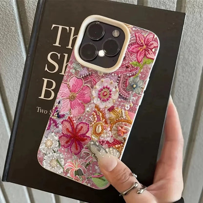 Dust resistant floral ocean themed iPhone case cover