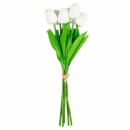 Perfect gift white tulip bunch for birthdays or anniversaries