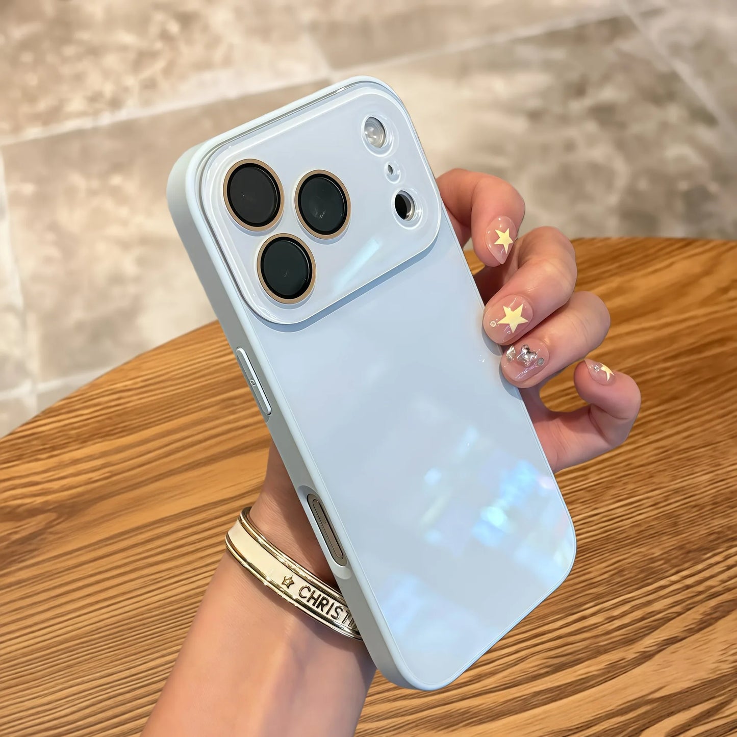 Candy colour glass case iPhone 17 Pro Max slim fit dust proof