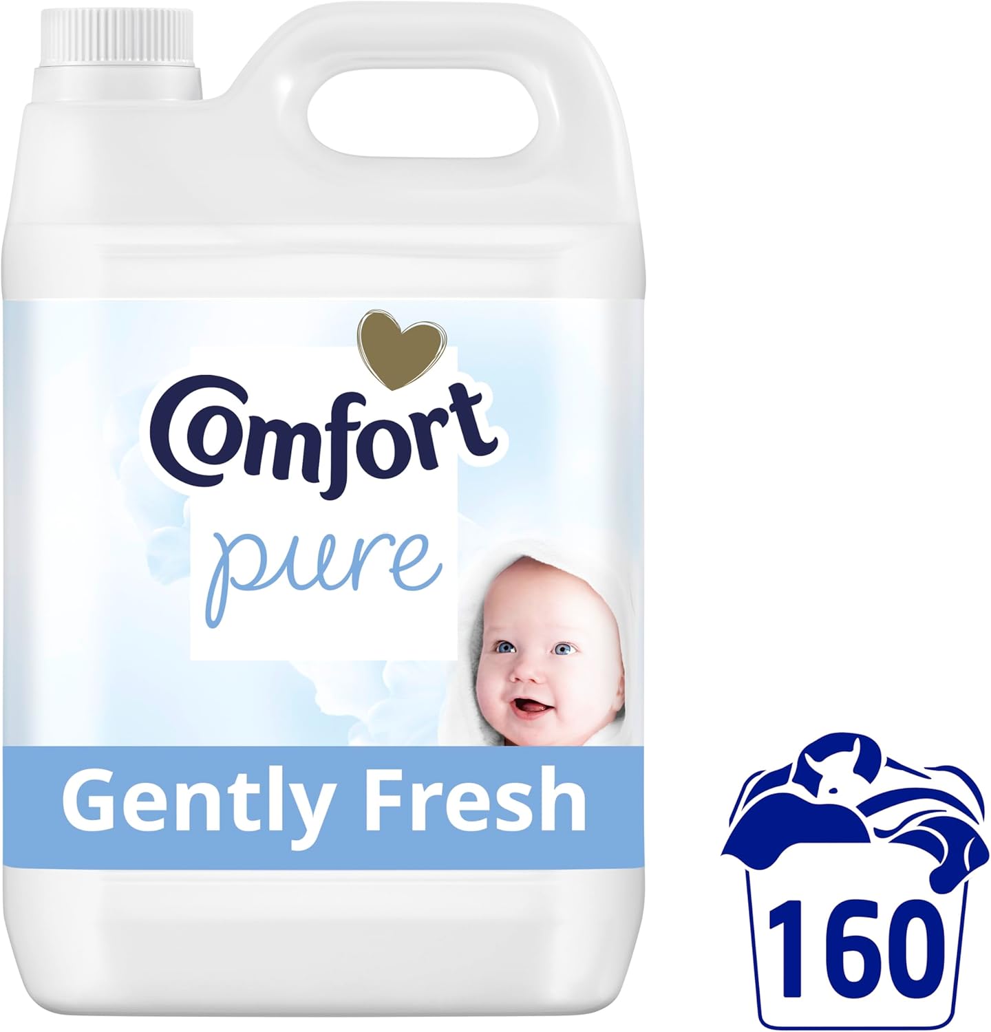 Comfort Pure fabric softener sensitive formula 4.8L 160 wash bottle