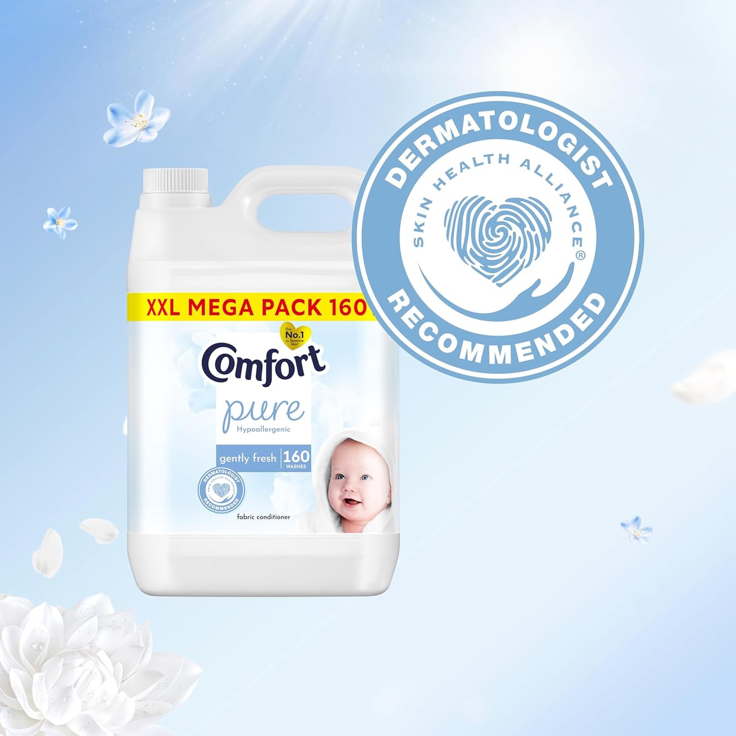 Comfort Pure fabric softener dermatologically tested 160 wash 4.8L