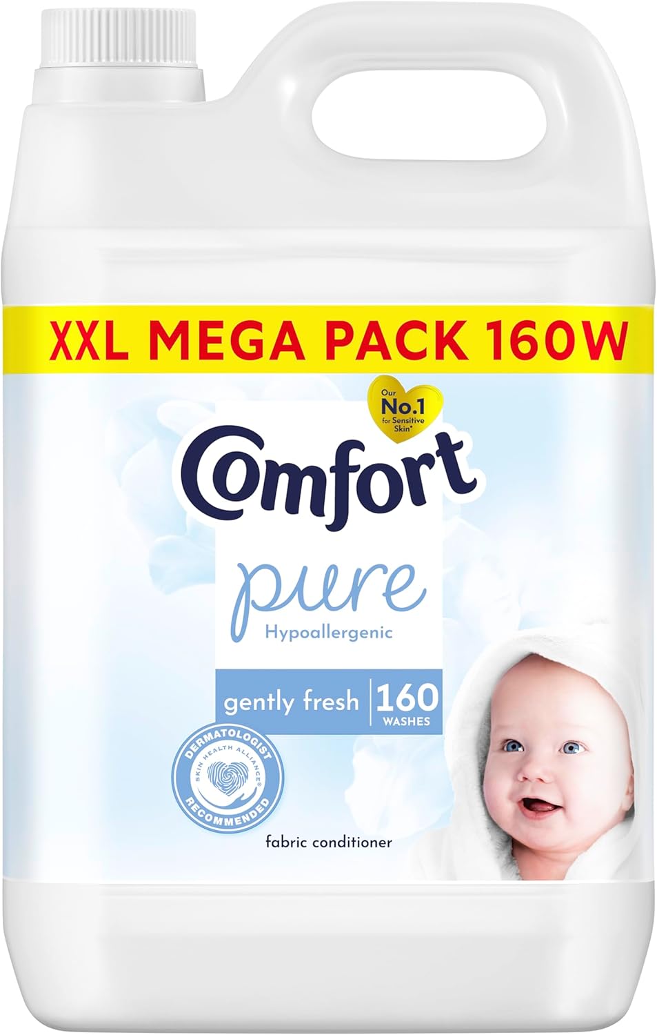 Comfort Pure Sensitive fabric conditioner 4.8L bottle for 160 washes