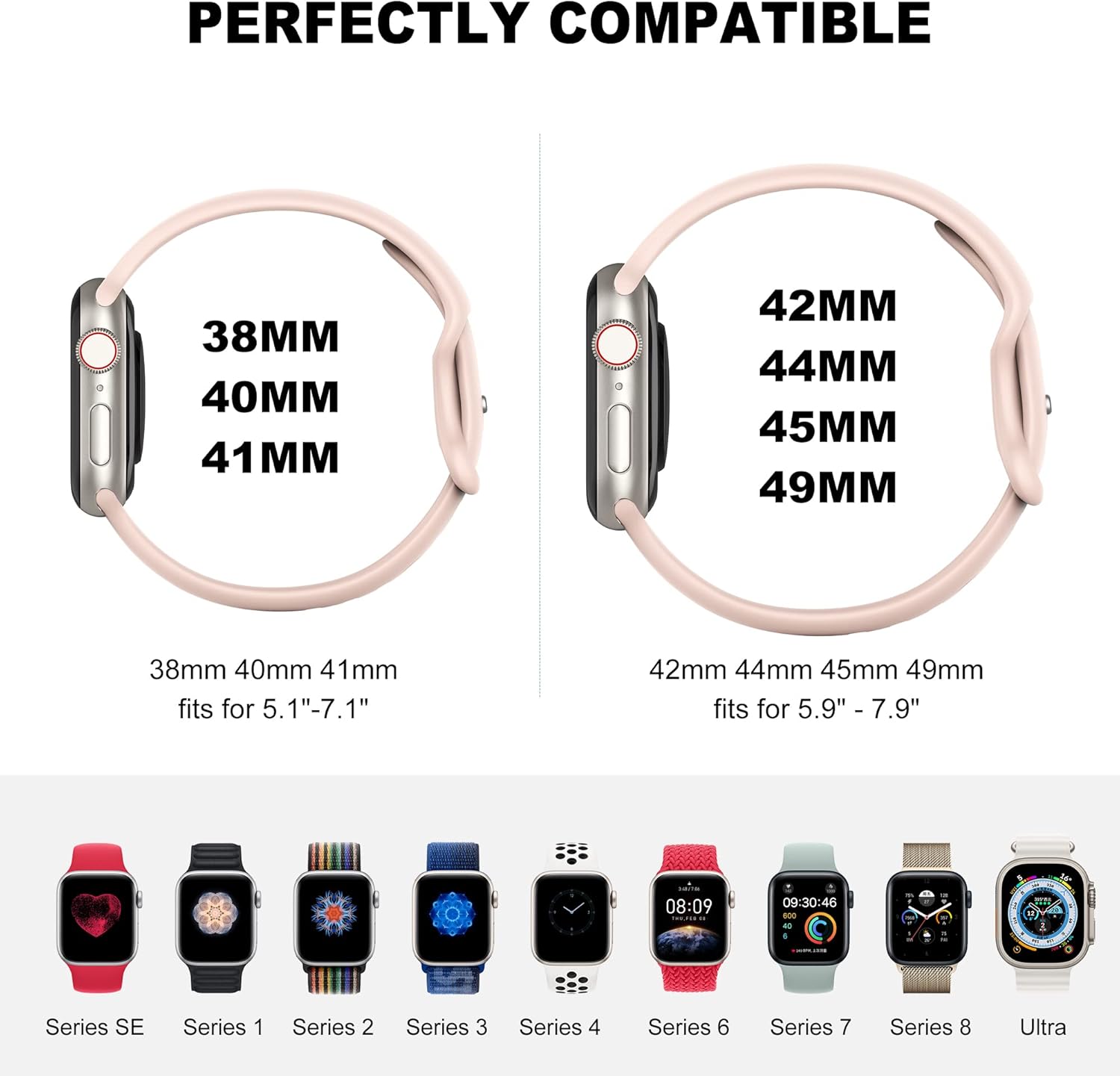 Colourful Apple Watch straps for men and women