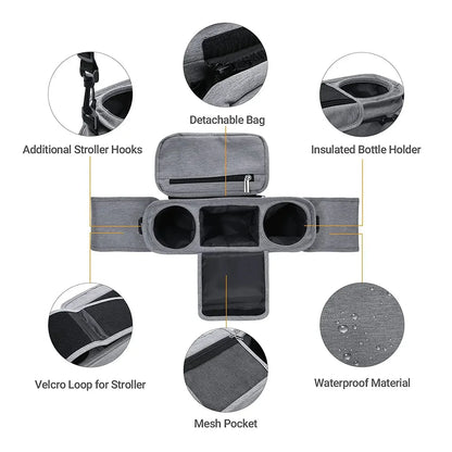 Hanging stroller bag for easy access baby items