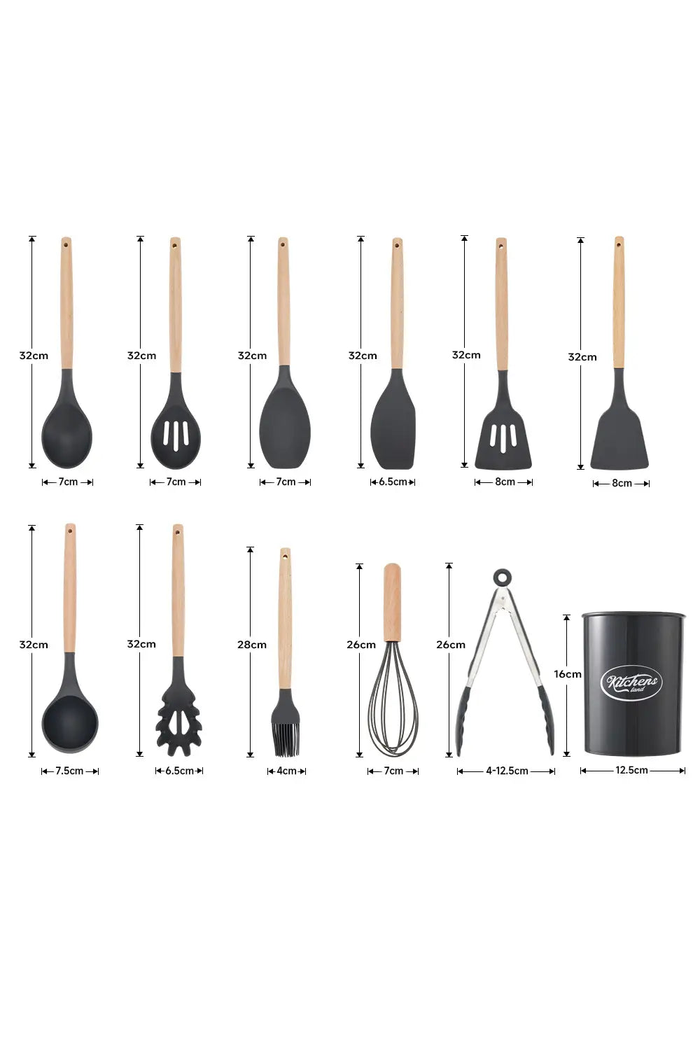 11-Piece Heatproof Silicone Cooking Set