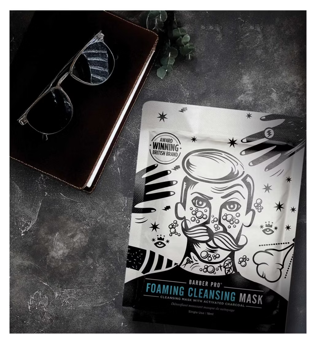 Complete men’s facial skincare treatment set