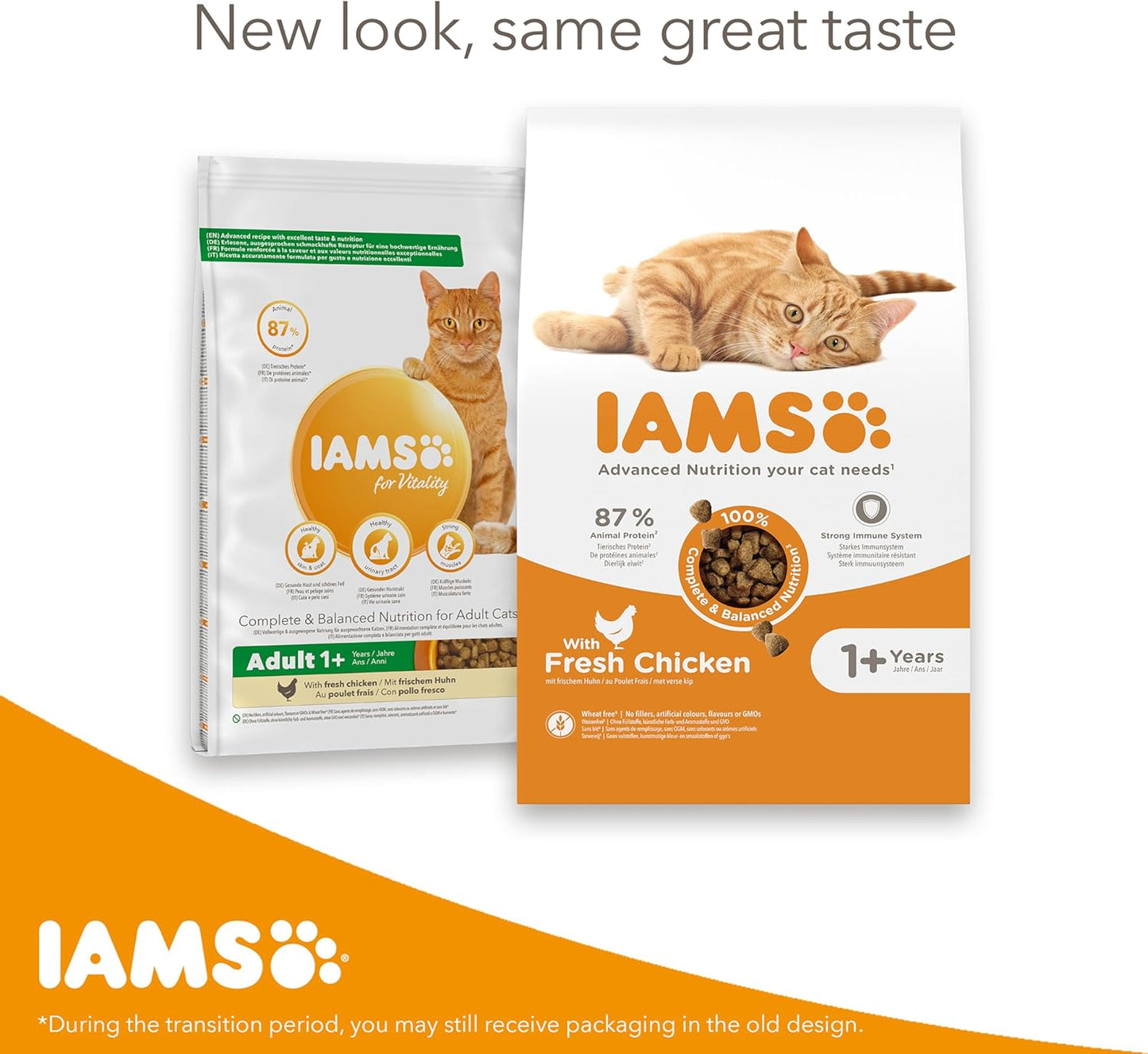 complete cat food 3kg iams chicken flavour